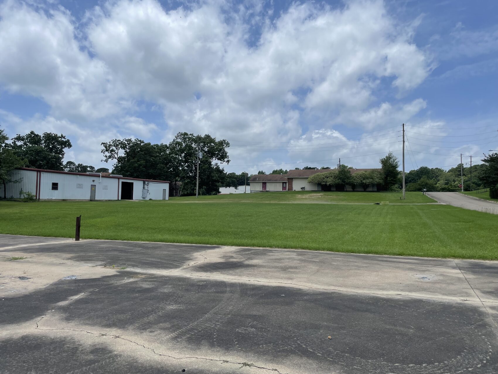 The campus lot and paved yard