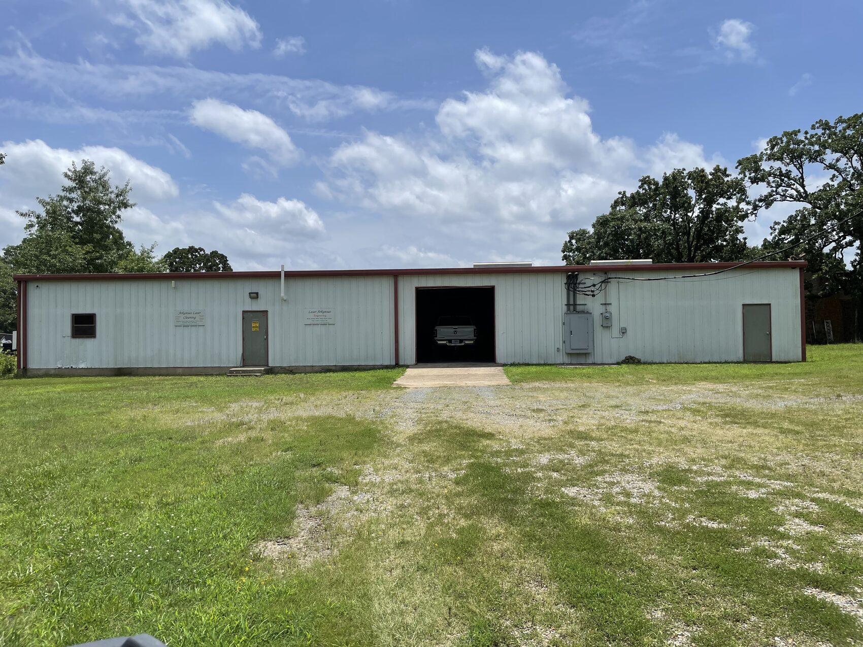 The 5,700 sq ft shop building with drive-in bay